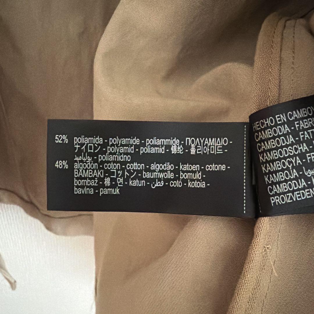 新品＊ZARA ショートトレンチコート 取り外し可能フード付き ライトキャメル