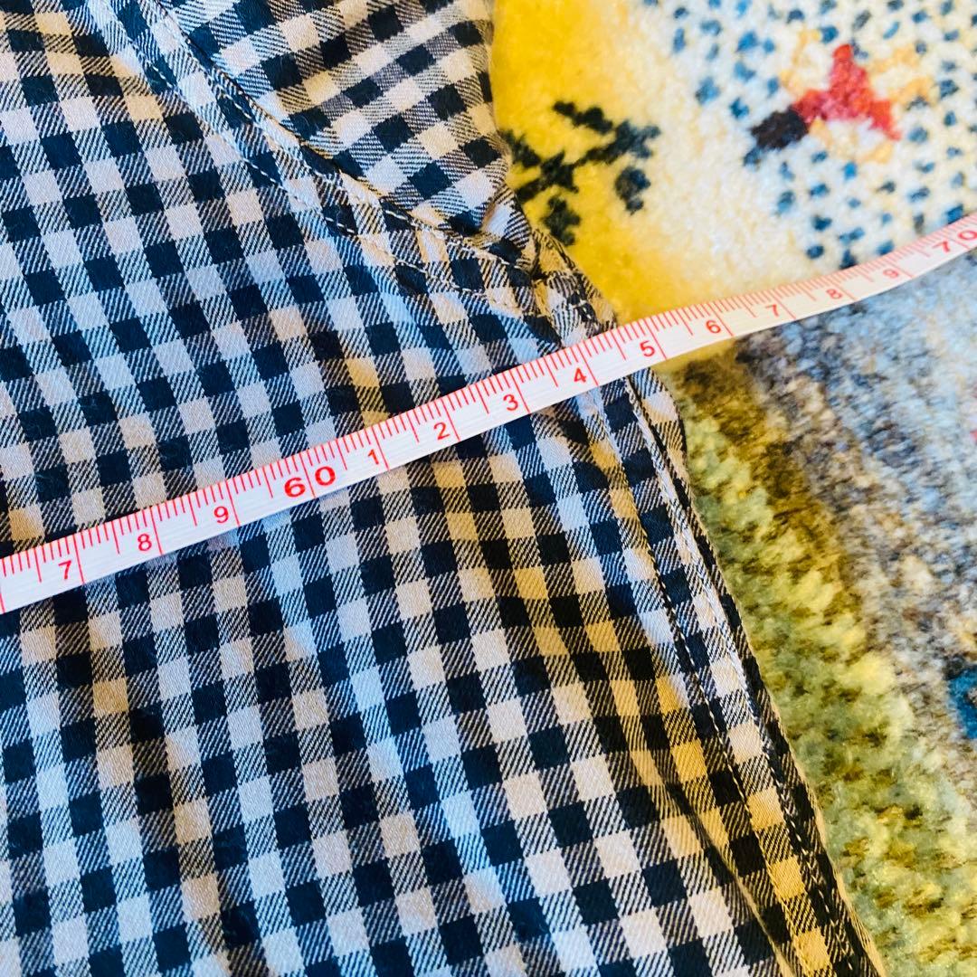 重ね着にも大活躍❣️DANTON ワンピース チェック柄 36 スタンドカラー M