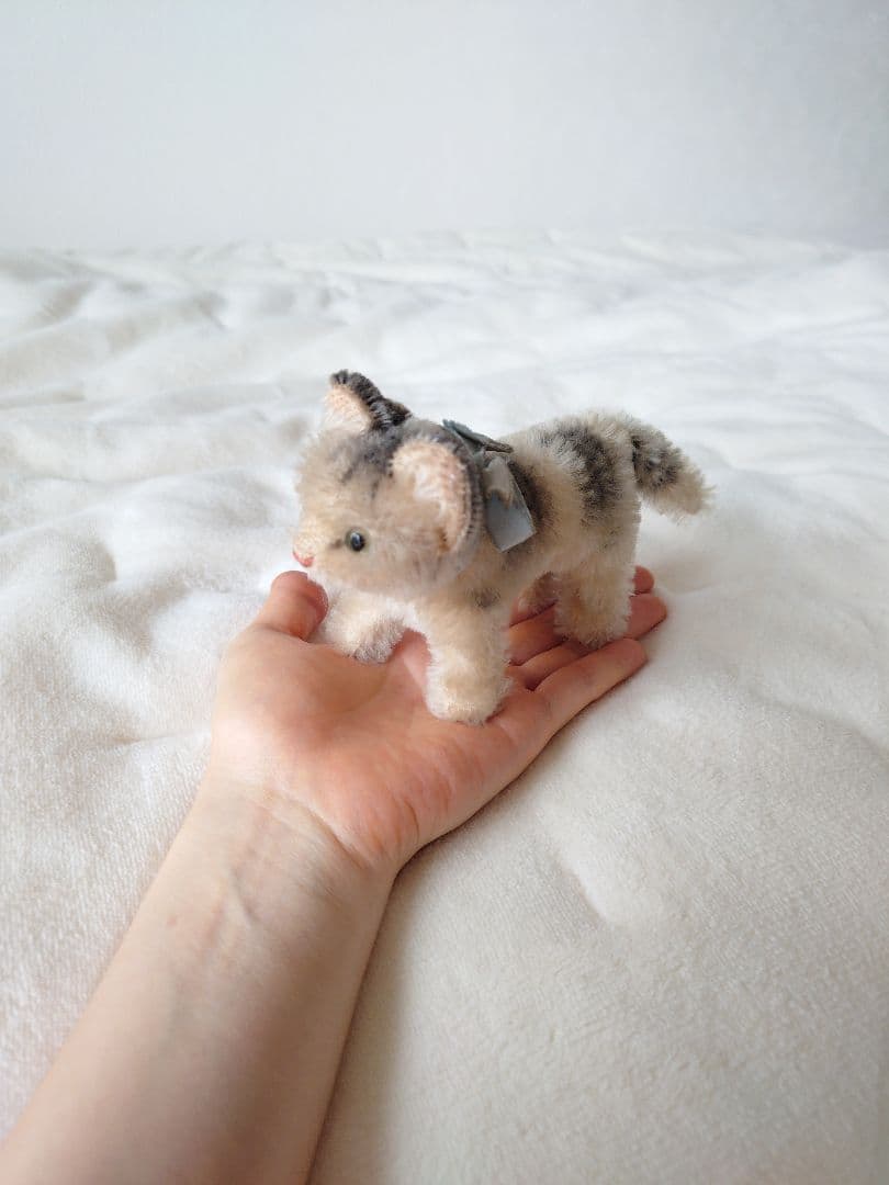 ビンテージ　シュタイフ　Tabby キャット　猫