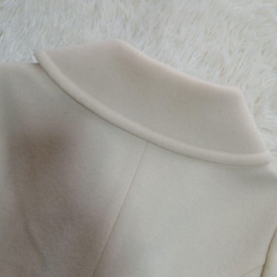 【BLUE LABEL CRESTBRIDGE】ウールロングコート　オフホワイト