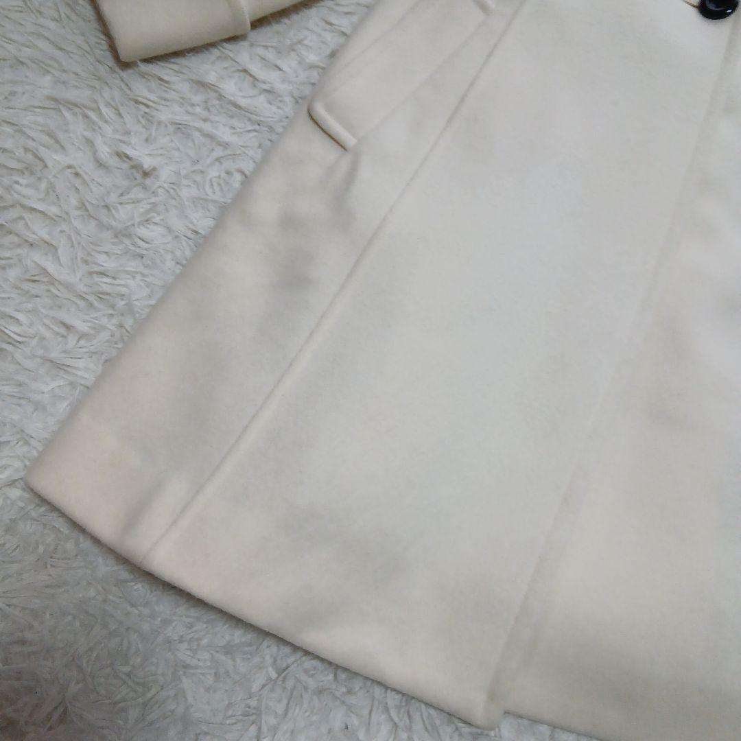 【BLUE LABEL CRESTBRIDGE】ウールロングコート　オフホワイト