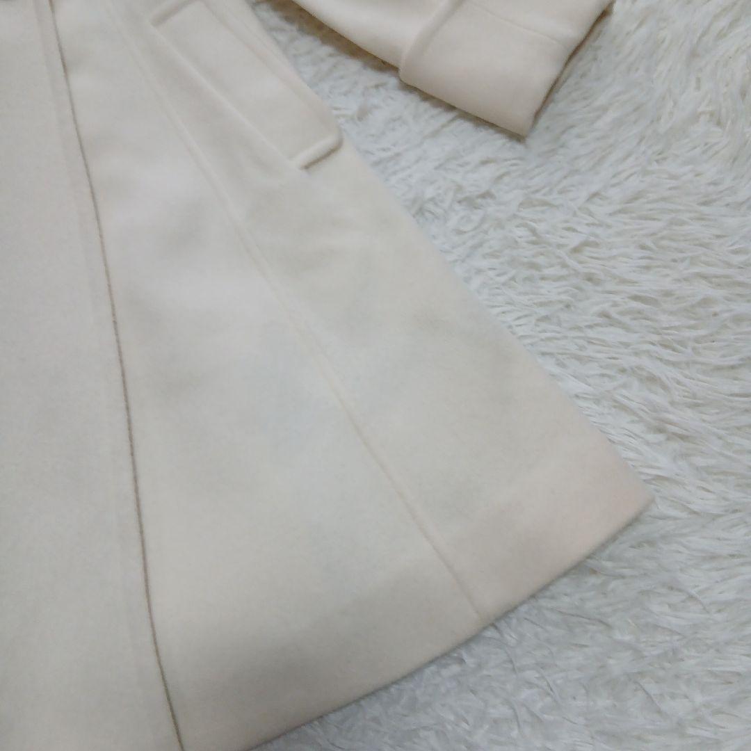 【BLUE LABEL CRESTBRIDGE】ウールロングコート　オフホワイト