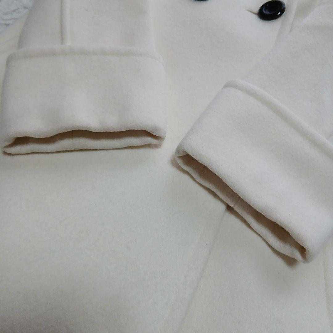 【BLUE LABEL CRESTBRIDGE】ウールロングコート　オフホワイト
