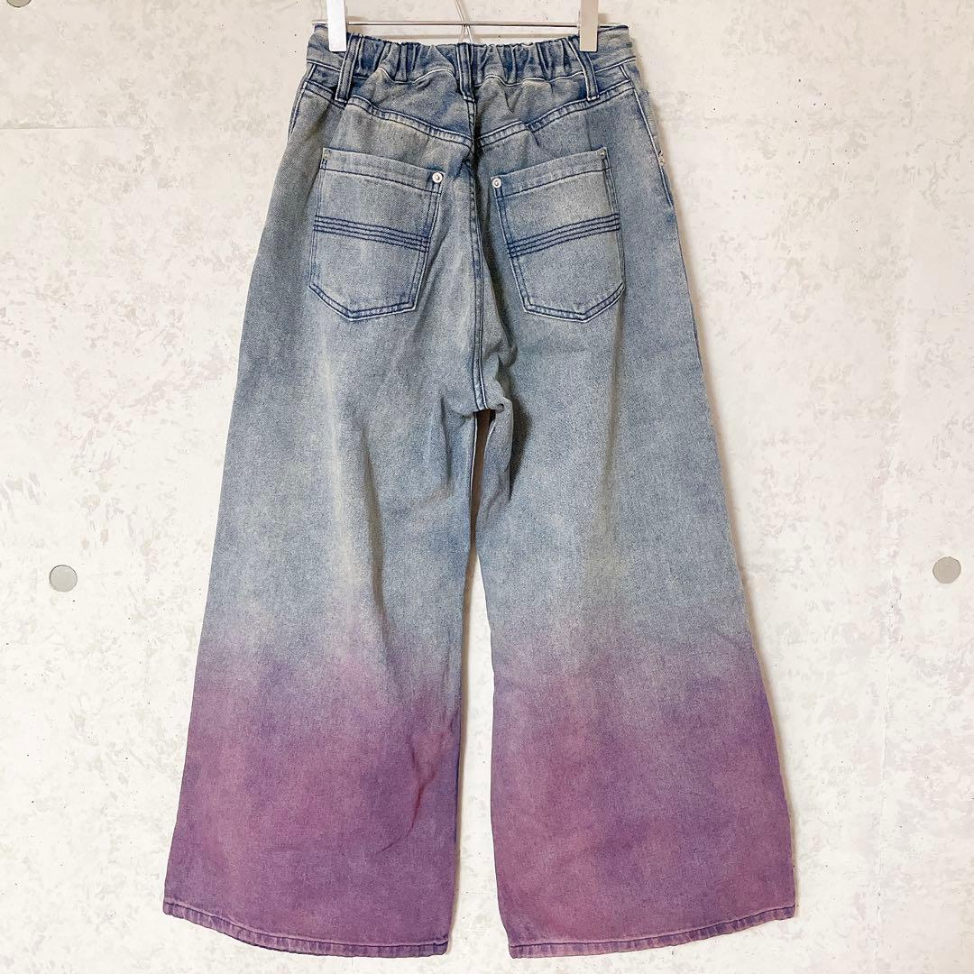 【28日まで♡タグ付】HARE アソートカコウワイドデニムパンツ グラデーション