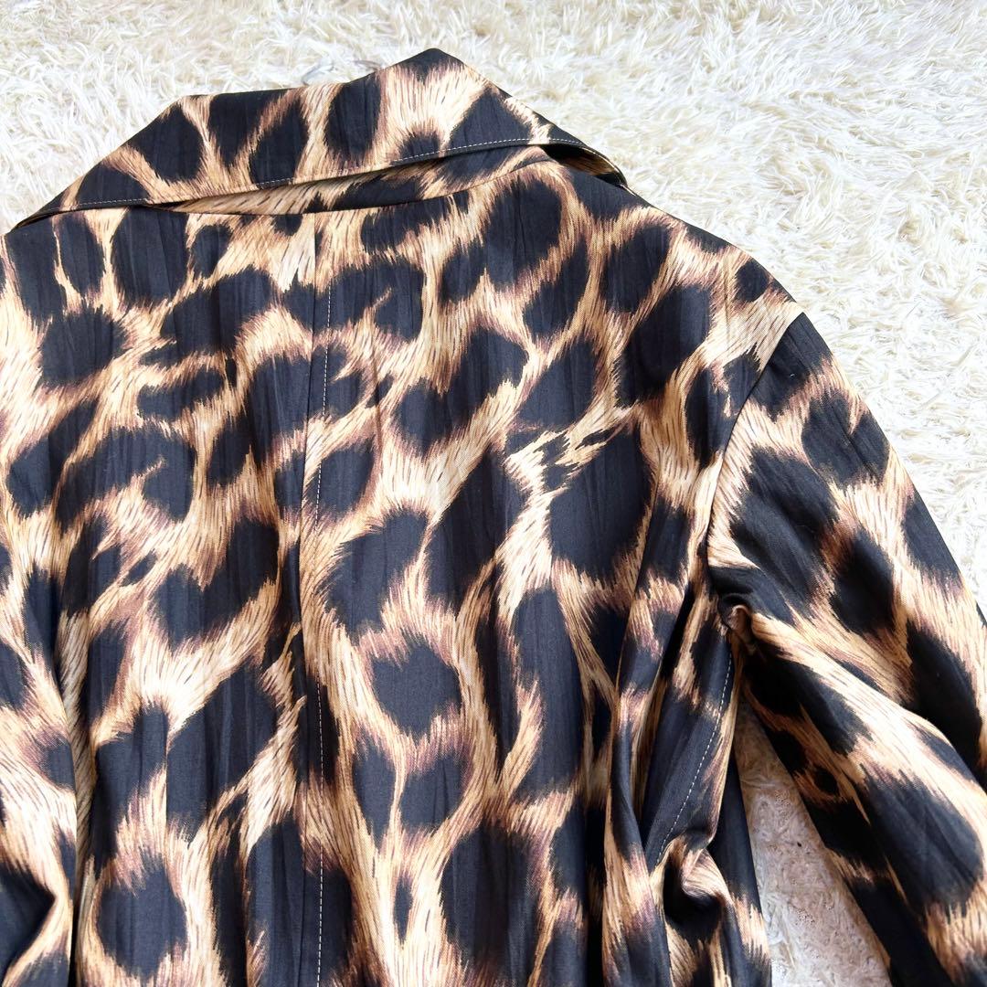 【極美品✨️】 49av ジュンコシマダ レオパード ヒョウ柄 トレンチコート