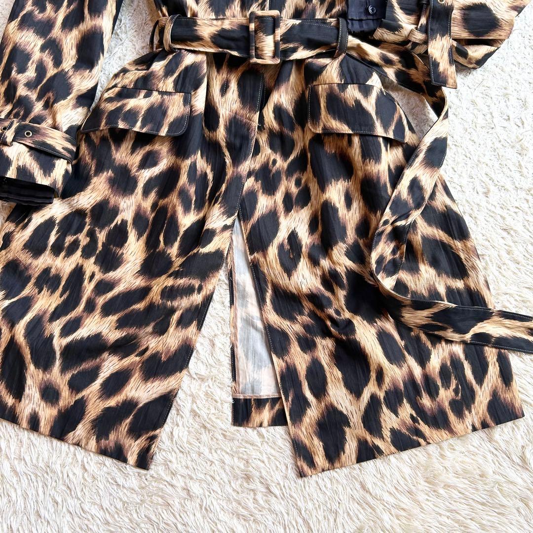 【極美品✨️】 49av ジュンコシマダ レオパード ヒョウ柄 トレンチコート
