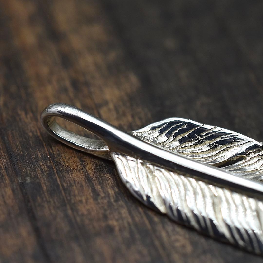 SILVER925 先金 大フェザー 左向き インディアンジュエリー