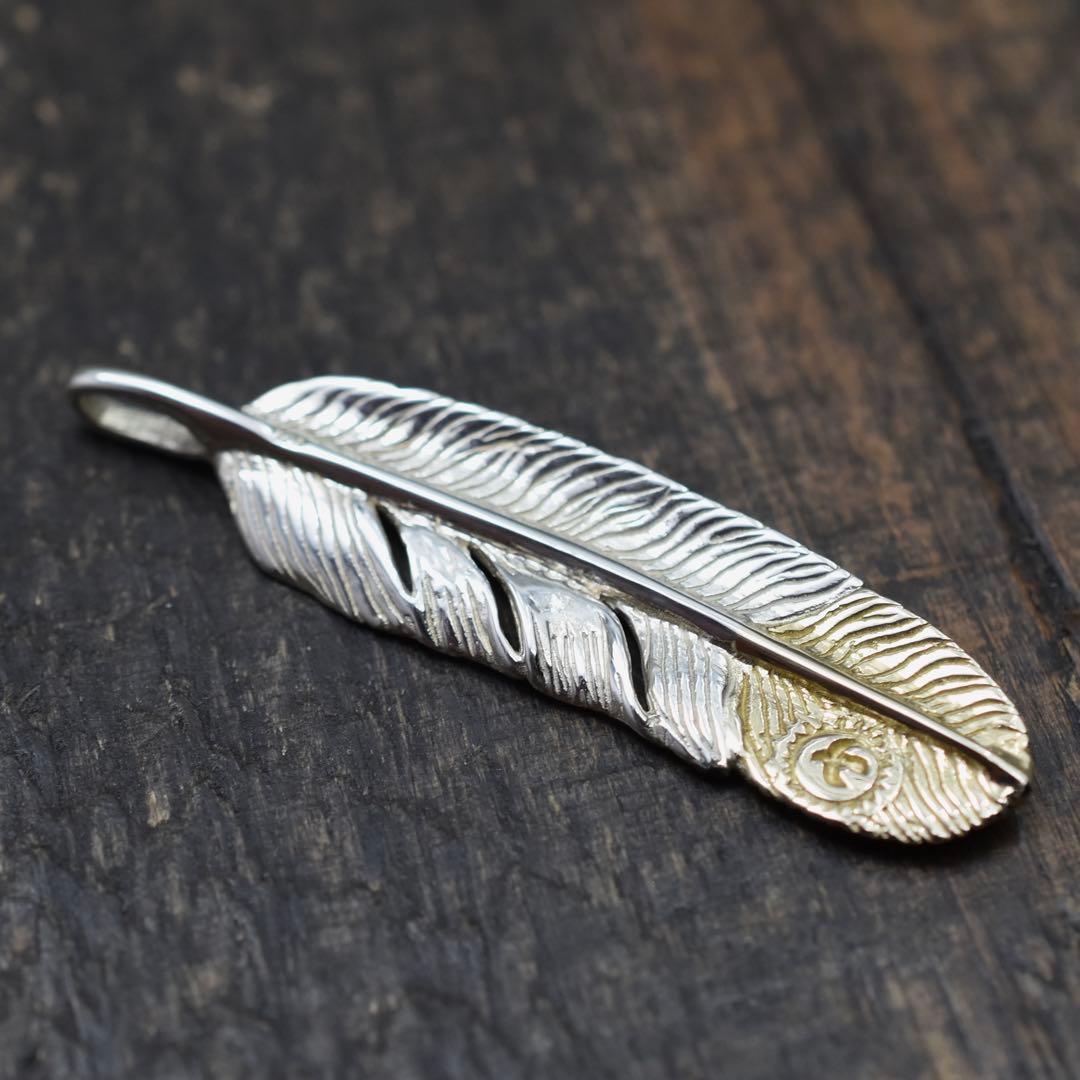 SILVER925 先金 大フェザー 左向き インディアンジュエリー