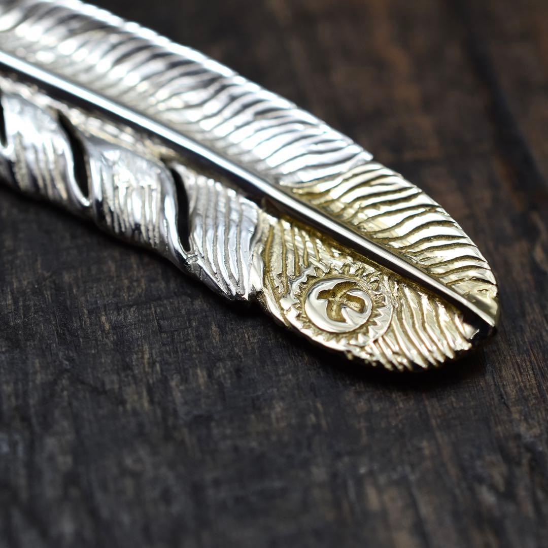 SILVER925 先金 大フェザー 左向き インディアンジュエリー