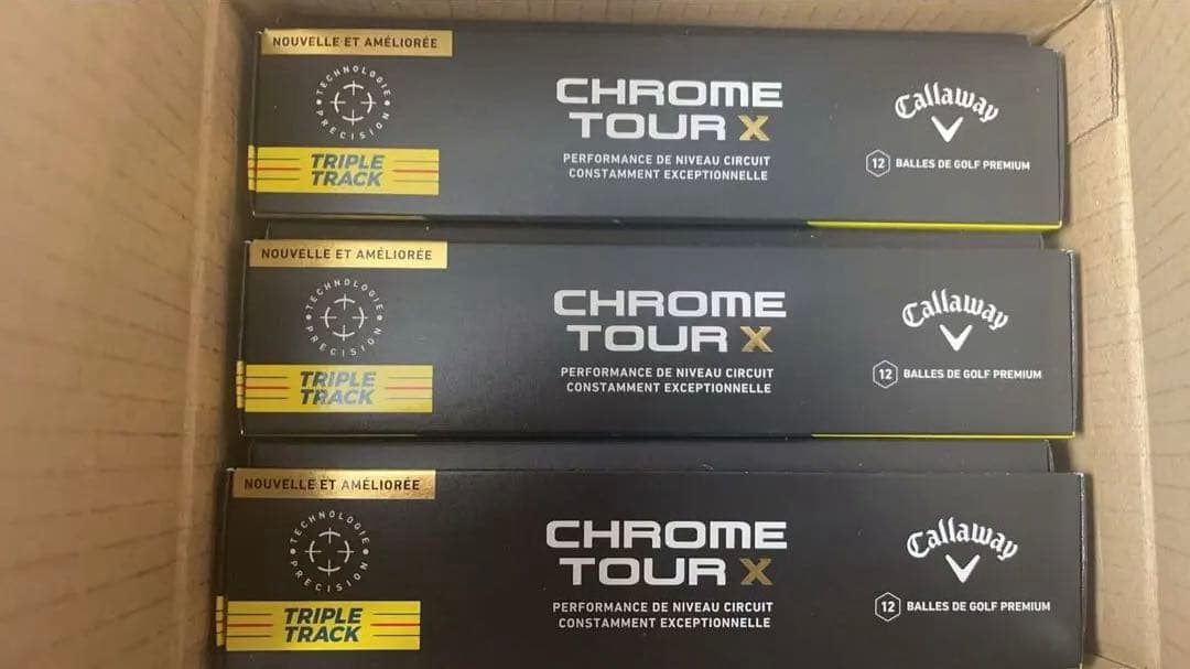 キャロウェイゴルフボール CHROMETOUR X 24 4ピース構造3箱セット
