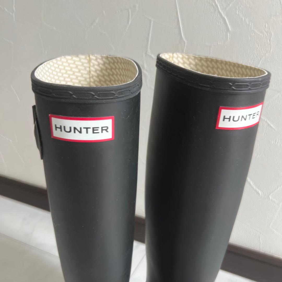 HUNTER ブラック 長靴　ハンター　レインブーツ　24cm