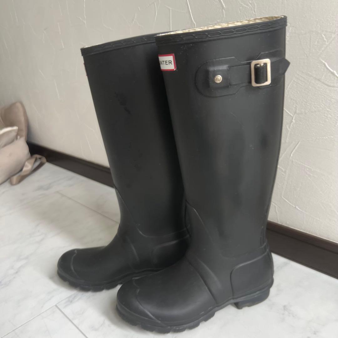 HUNTER ブラック 長靴　ハンター　レインブーツ　24cm