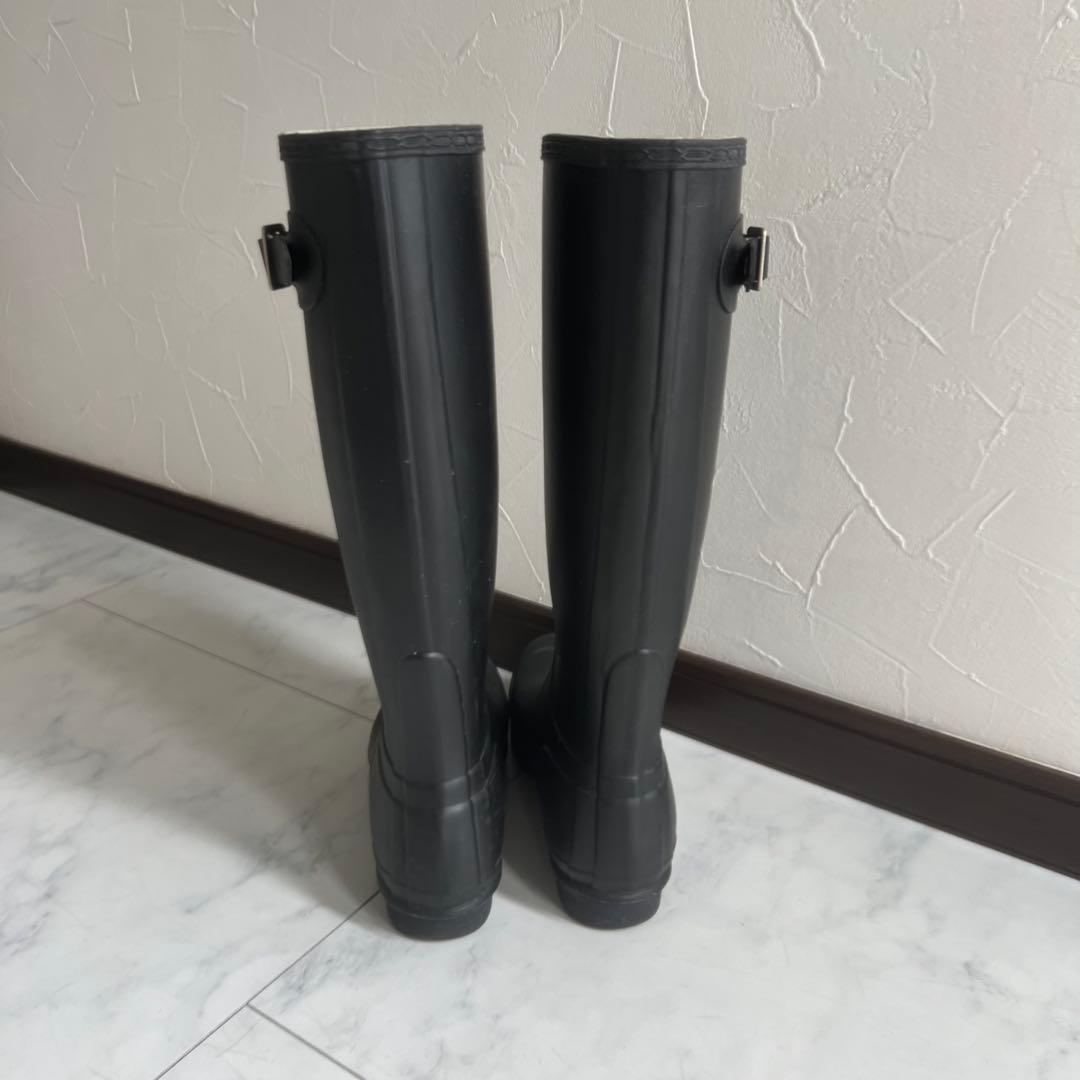 HUNTER ブラック 長靴　ハンター　レインブーツ　24cm