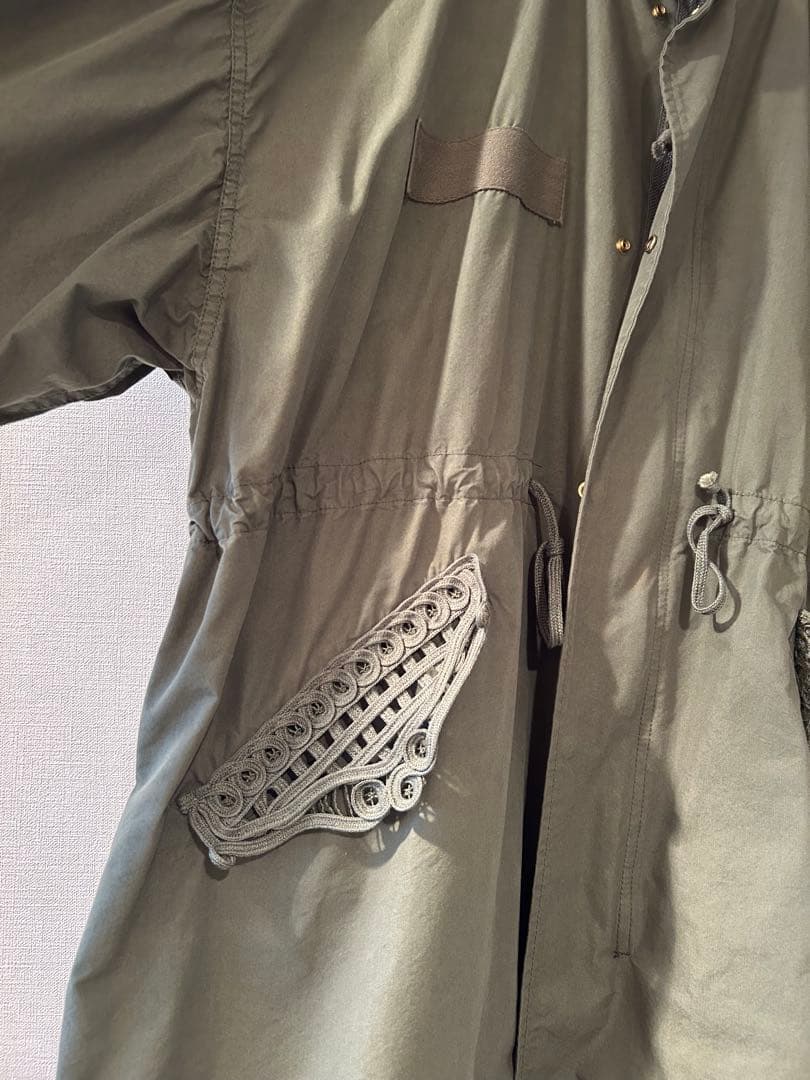 マメ　Cording Embroidered Military Coat
