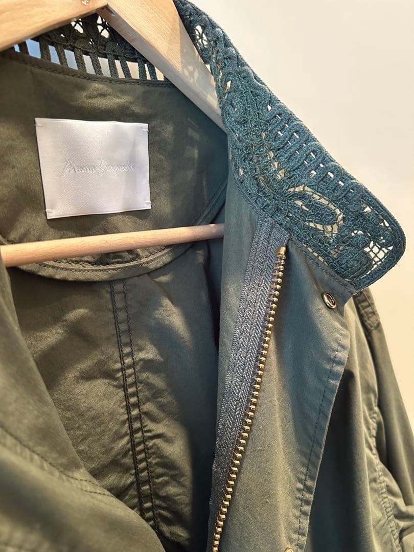 マメ　Cording Embroidered Military Coat