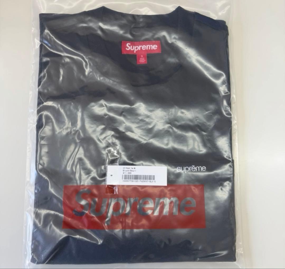 Sサイズ Supreme S/S Pocket Tee Black ブラック 黒