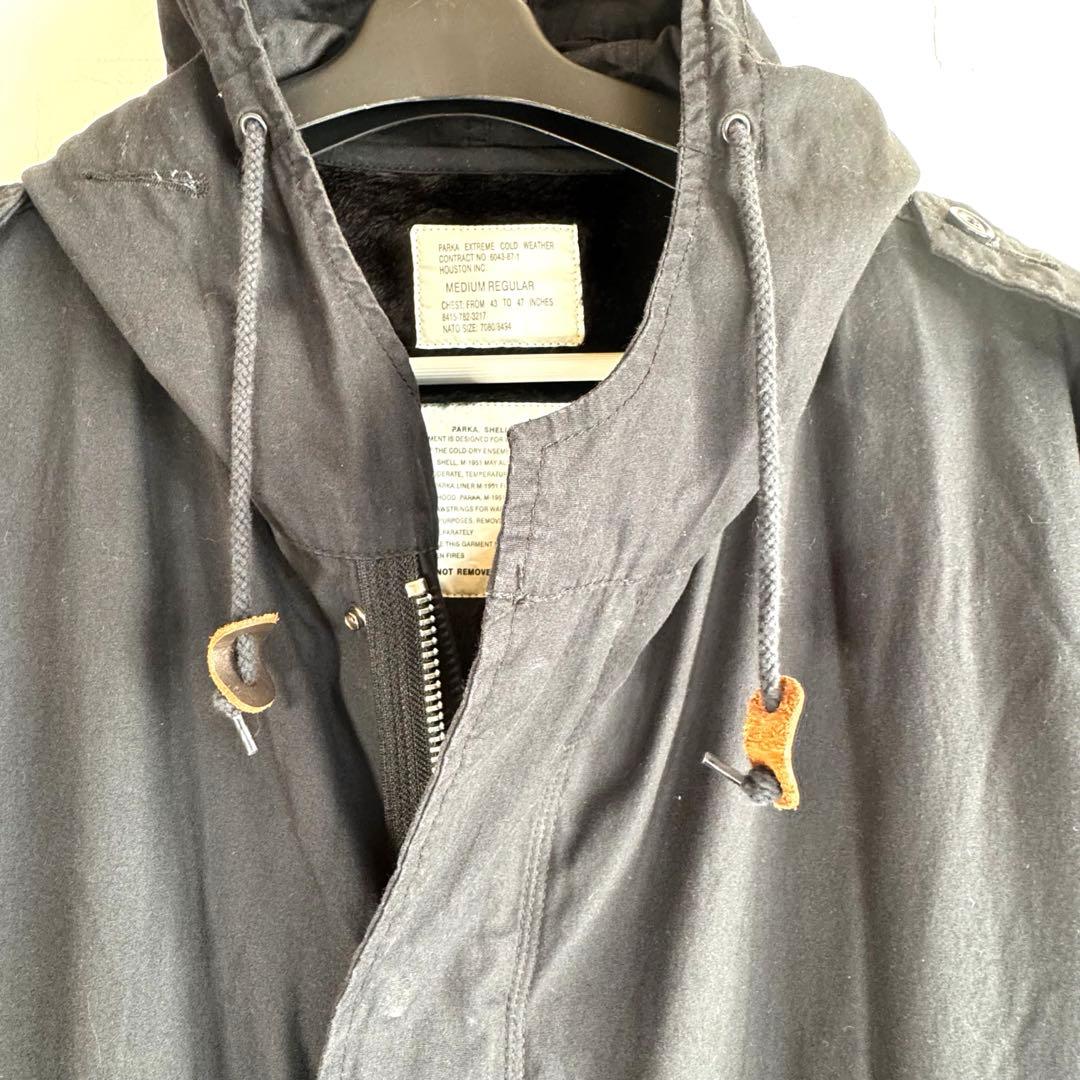HOUSTON 美品 モッズコート M-51フィッシュテールパーカーM ブラック