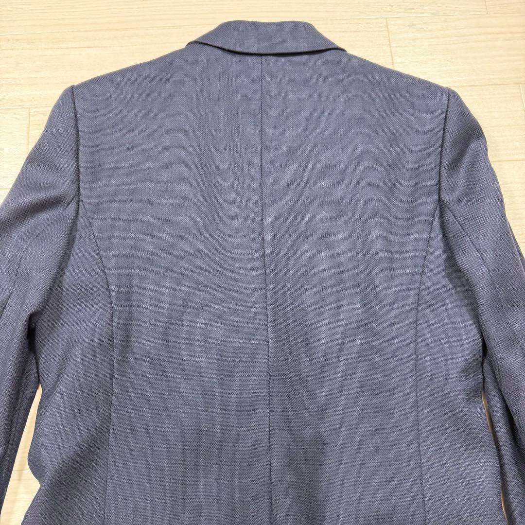 アナイ ネイビー ウールオックス ダブルブレスト ジャケット シェルボタン 38