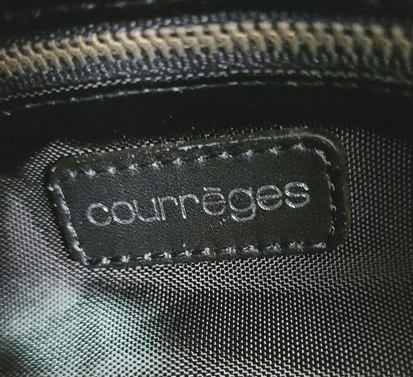 値下げ不可★courregesクレージュ ボストンバッグ 肩がけ 柄 黒 旅行用
