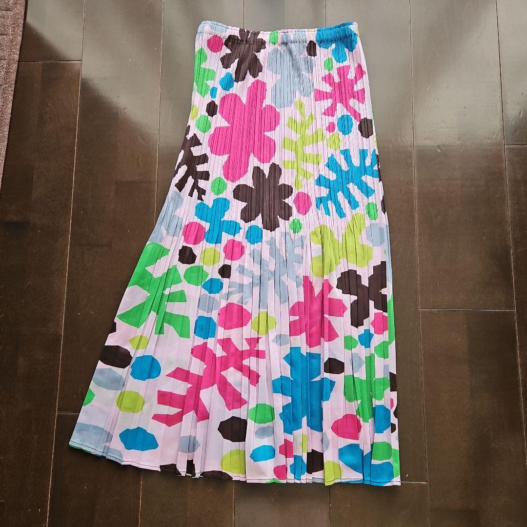 PLEATS PLEASE 花柄スカート サイズ1