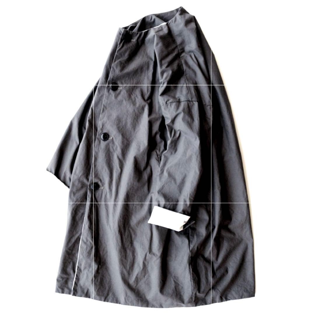 【美品】ironari イロナリ ノーカラーサクラコート 黒　ブラック　コットン