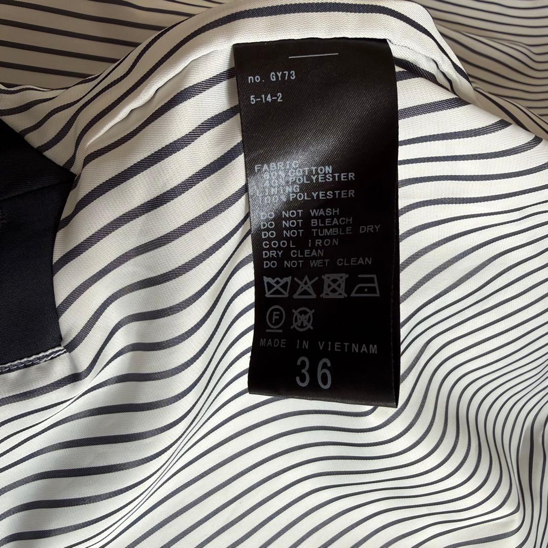 美品　25SS　スピック&スパン　T/Cギャバジンステンカラーコート　36