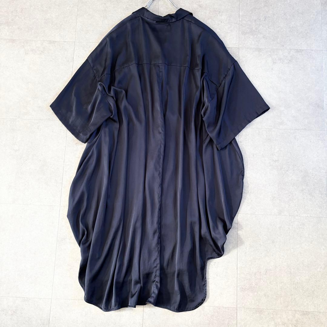 美品✨️エンフォルド アシンメトリー オーバーサイズ ネイビーシャツ 38