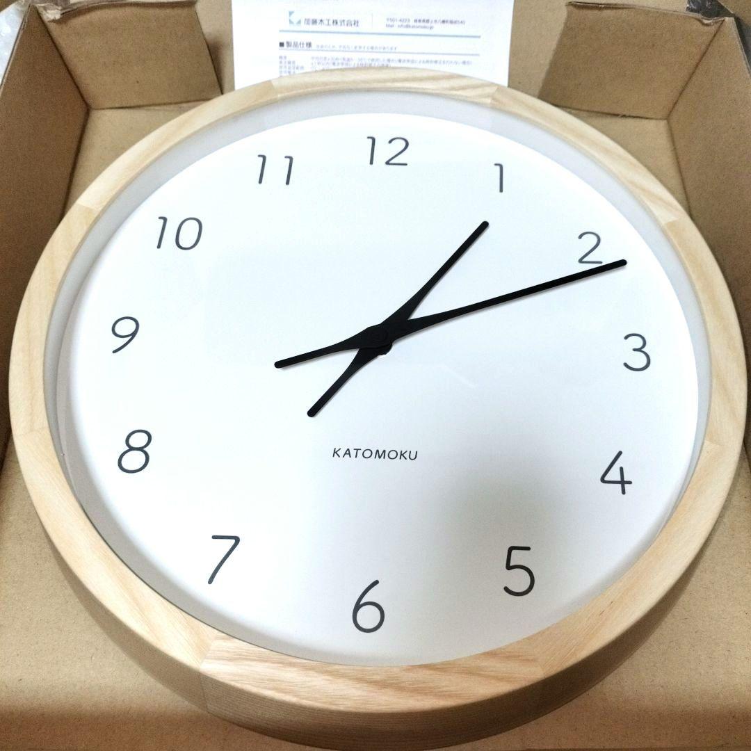 KATOMOKU 電波時計 muku clock7 km-60RC ナチュラル