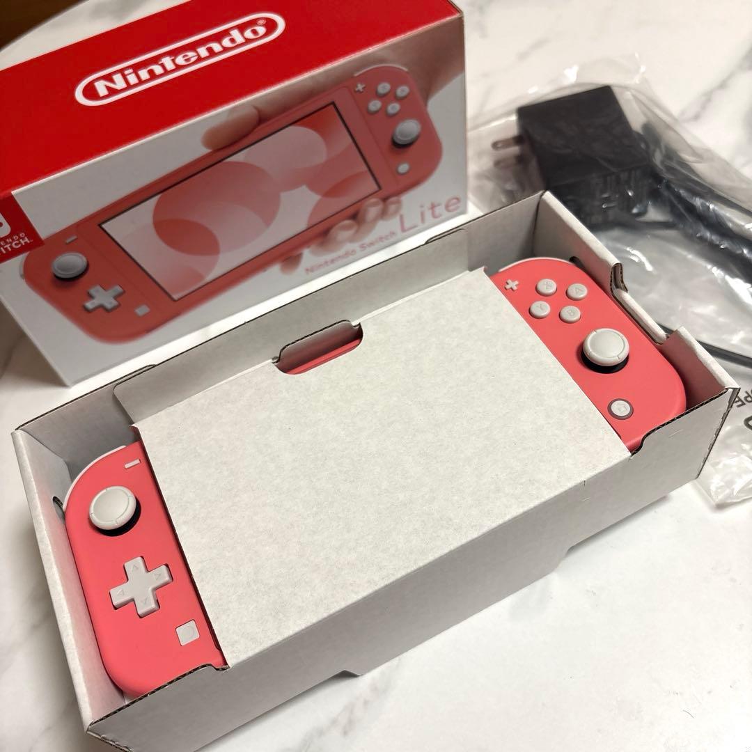 【動作良好】Nintendo Switch Lite コーラル 箱・充電器付
