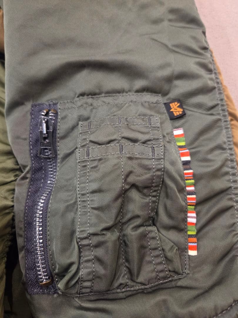 BAL × ALPHA INDUSTRIES MA-1XL バルアルファ カーキ
