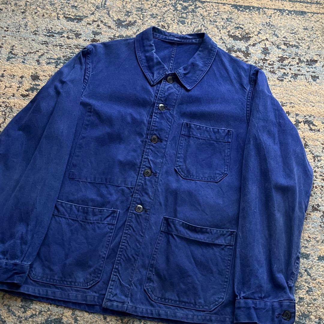 50s SAVO フレンチ ワークジャケット カバーオール コットンツイル