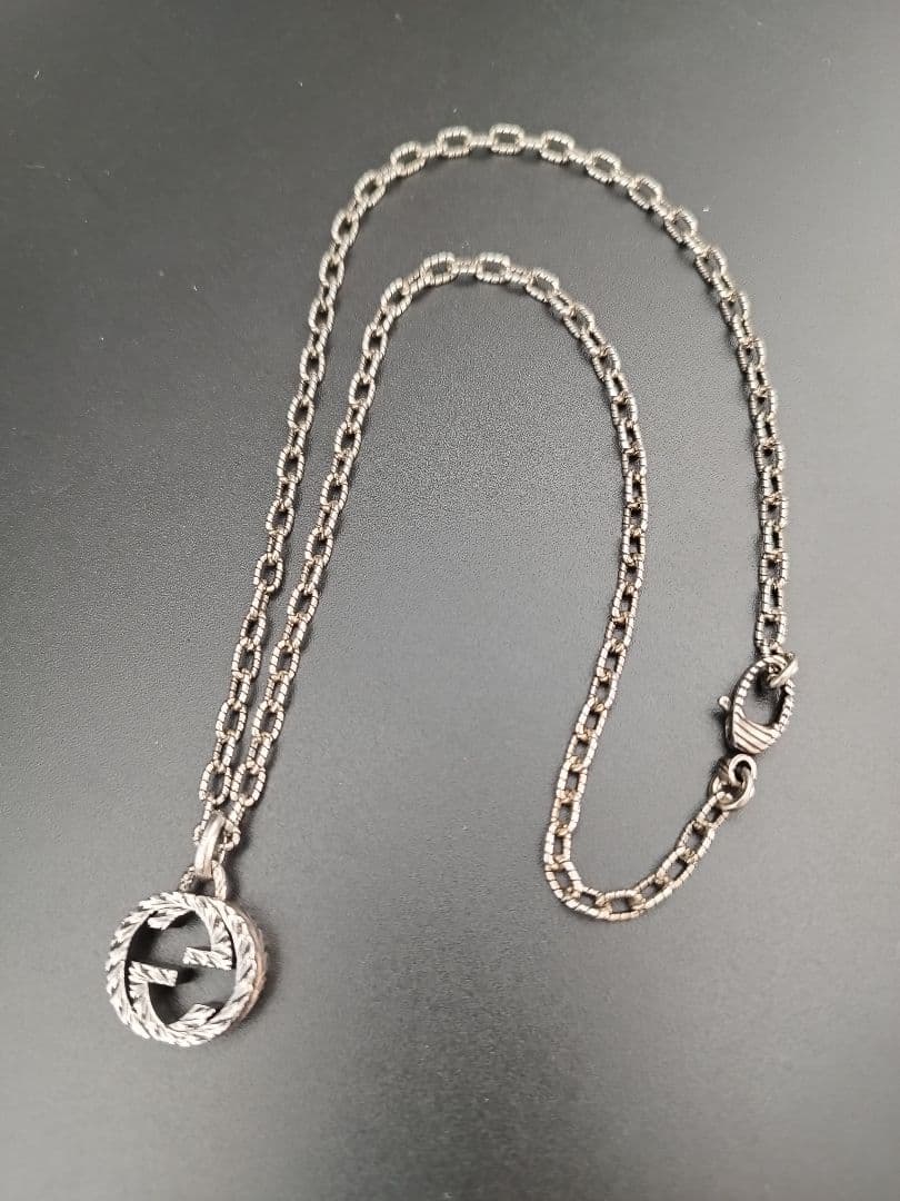 GUCCI ネックレス ダブルジー silver925 インターロッキングG