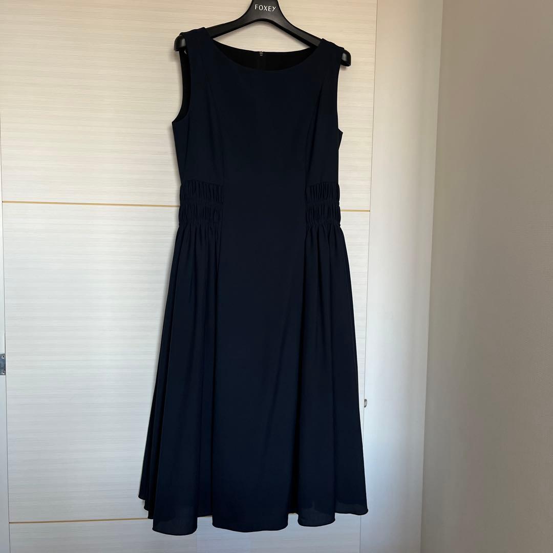 【極美品】FOXEY SMOCK DRESSスモッグドレス　ワンピース　38