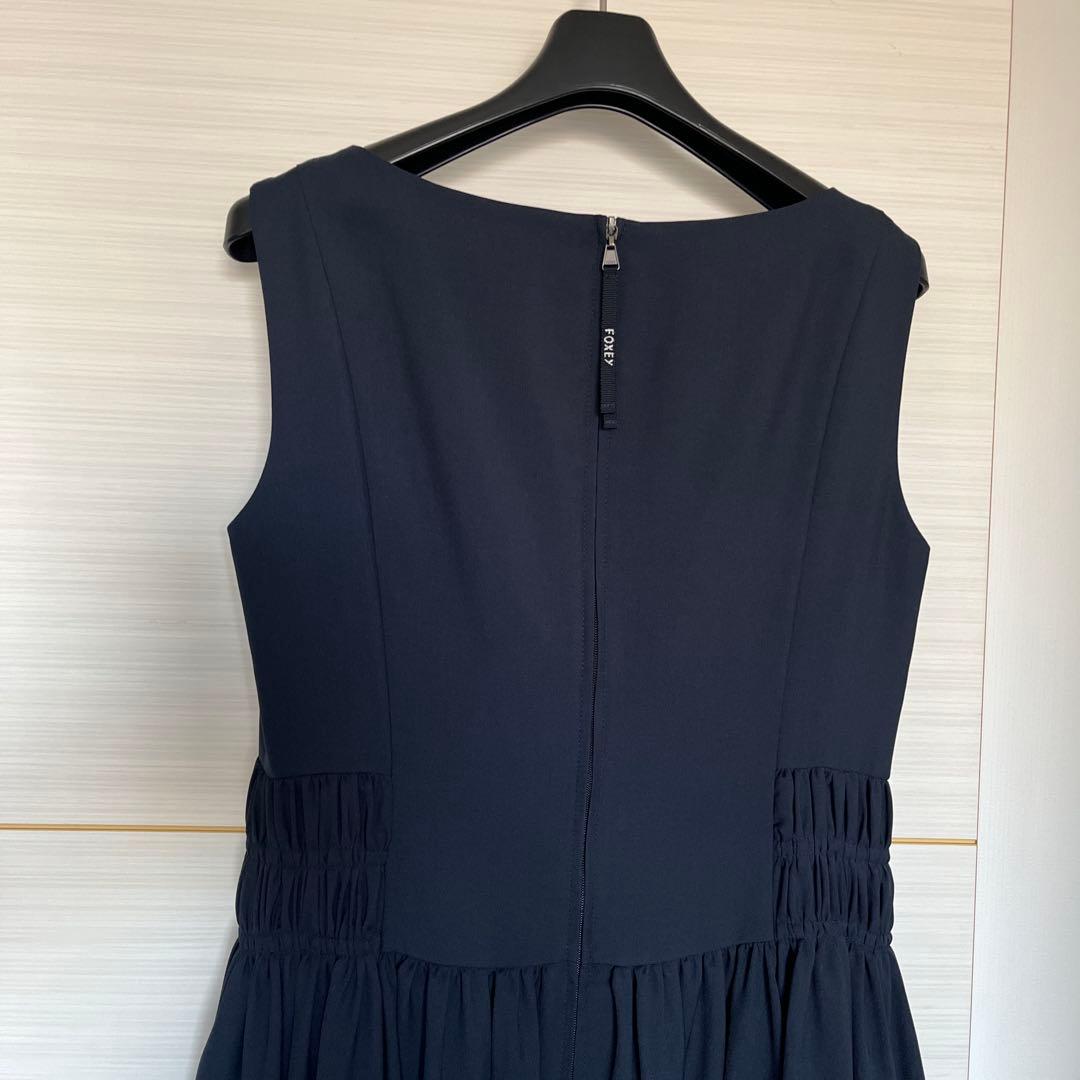 【極美品】FOXEY SMOCK DRESSスモッグドレス　ワンピース　38