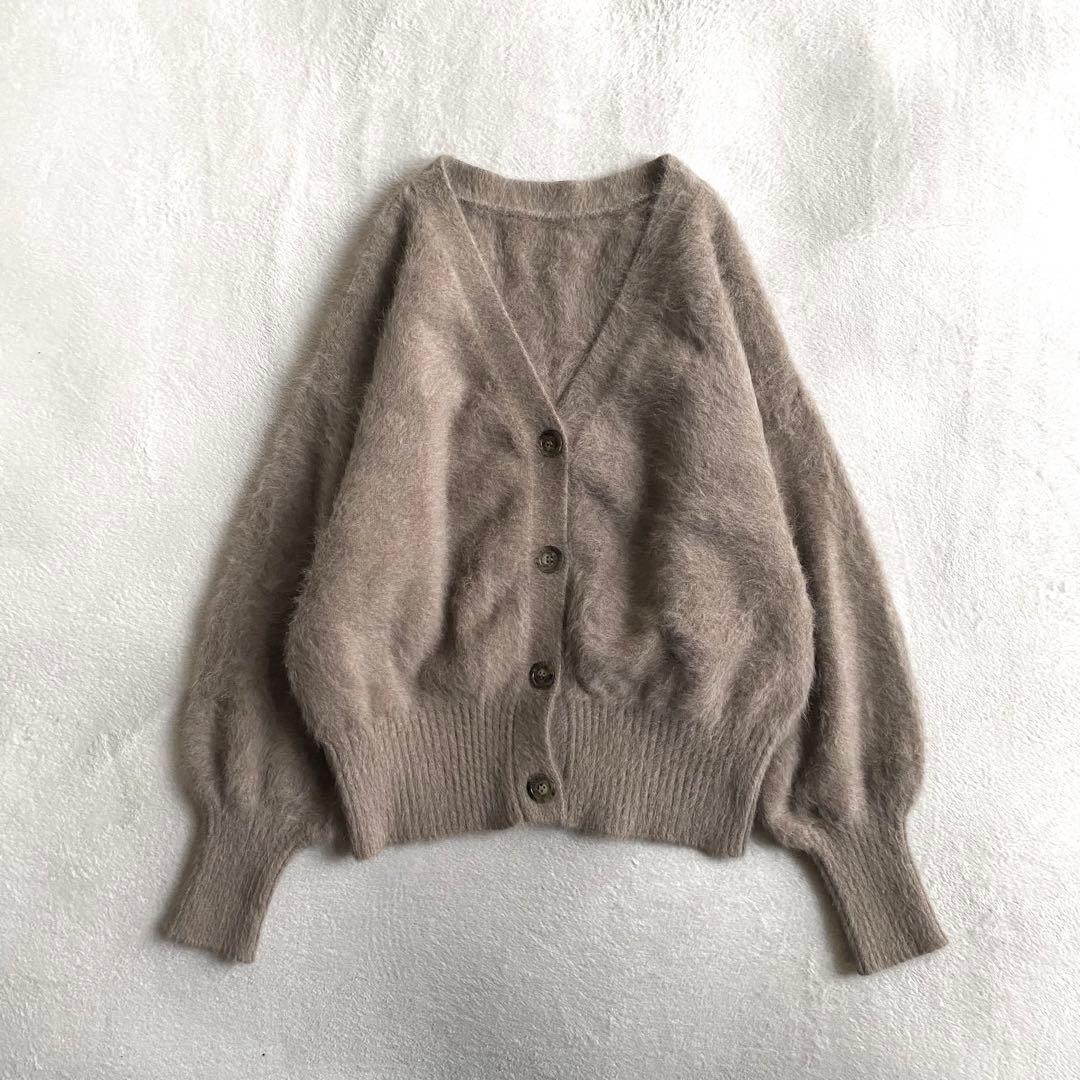 【ほぼ未使用✨】Whim Gazette ふんわり　カシミヤ混　カーディガン
