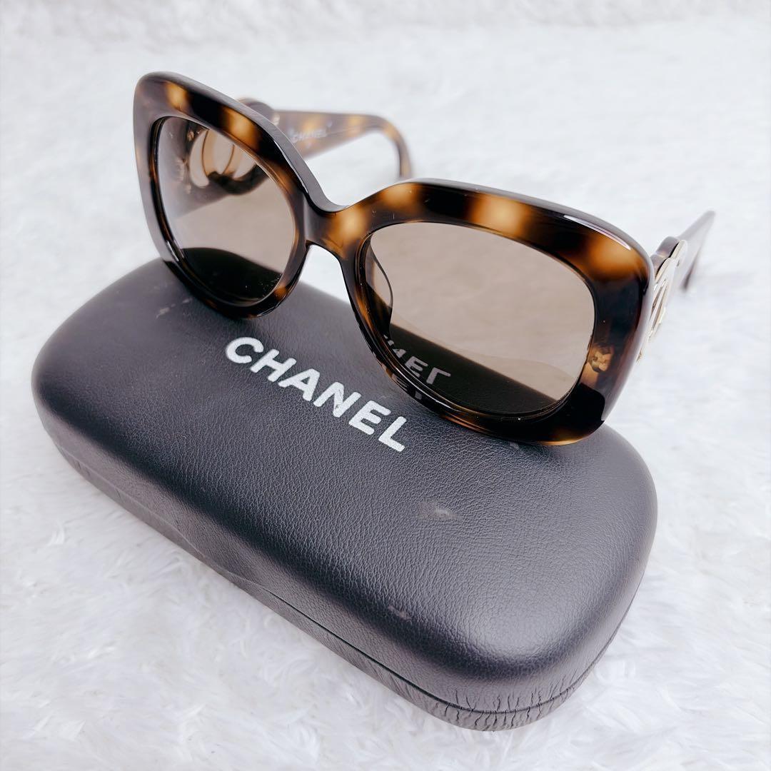 小物 CHANEL archive sunglasses big coco gold