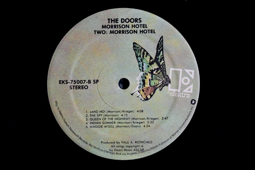 美盤USオリジナル 手書マト Doors ドアーズ Morrison Hotel