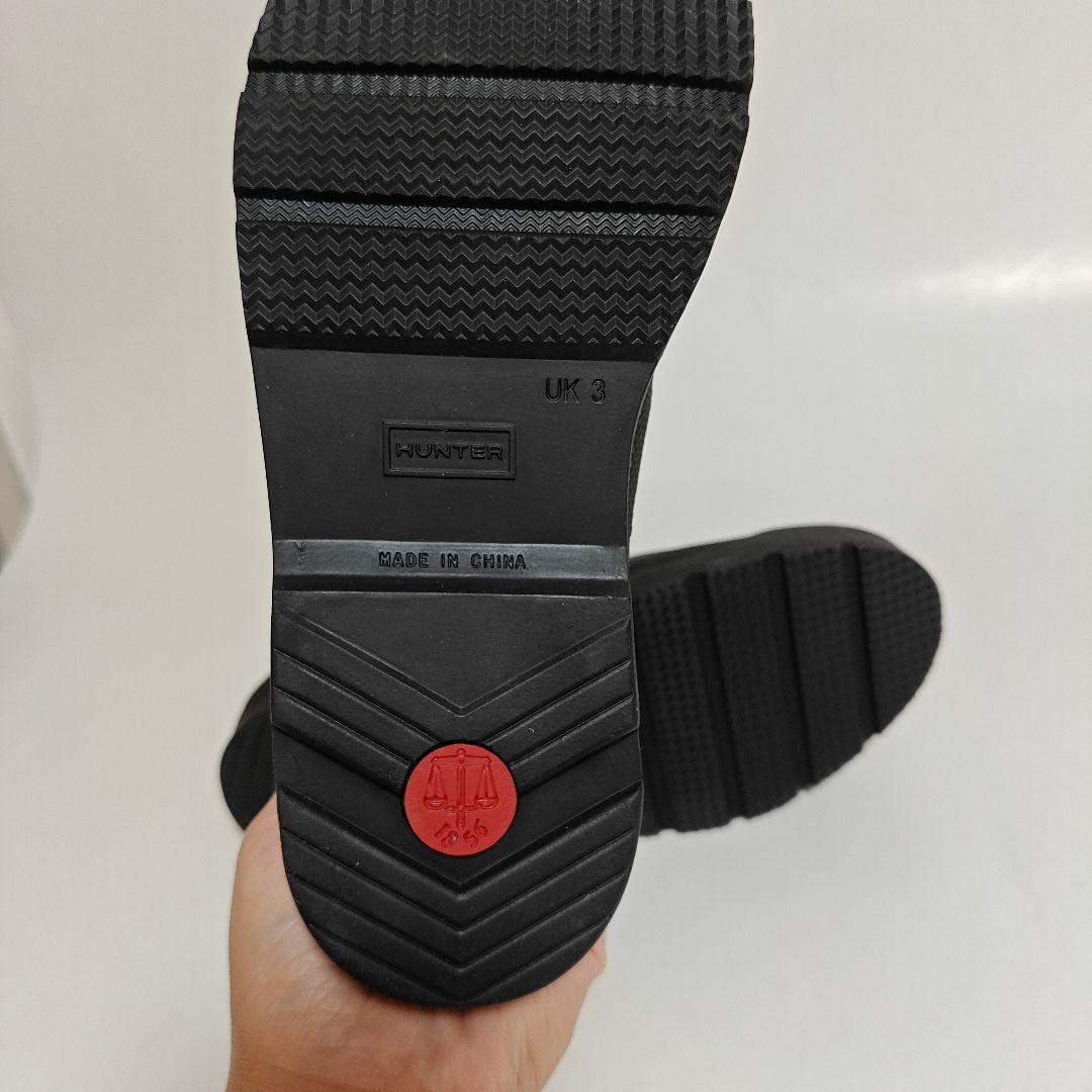 未使用 HUNTER ハンターレインブーツ UK3　23.0cm　ブラック