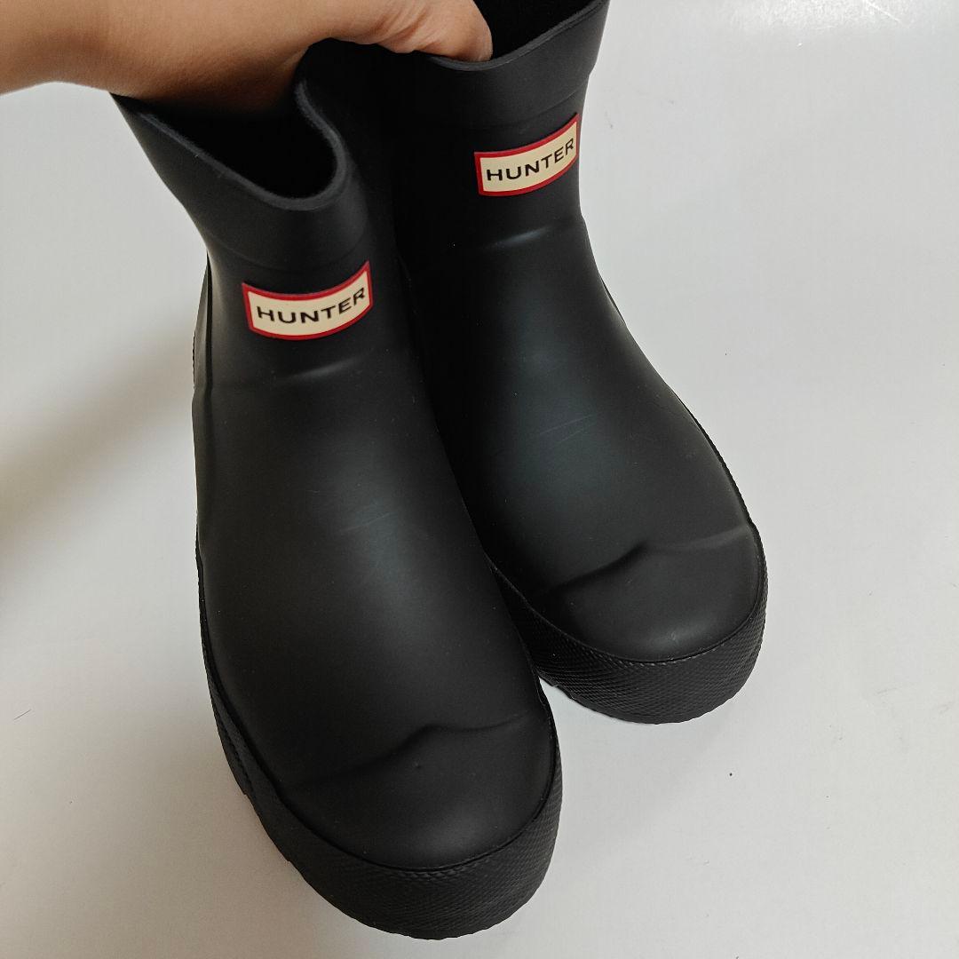 未使用 HUNTER ハンターレインブーツ UK3　23.0cm　ブラック