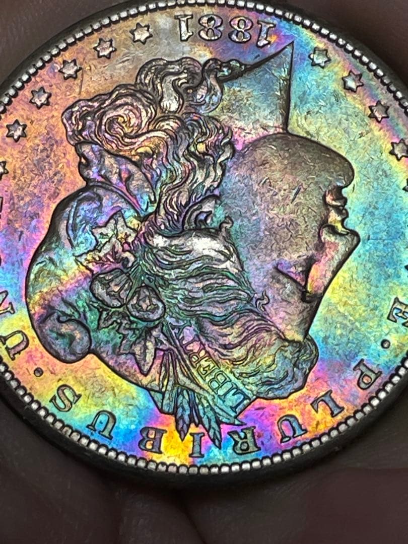 モンスタートーン　アメリカ　1881年　S モルガンダラー　S 銀貨