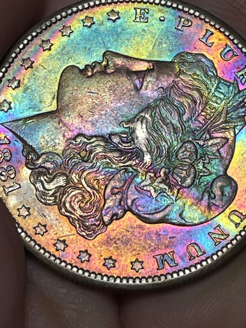 モンスタートーン　アメリカ　1881年　S モルガンダラー　S 銀貨