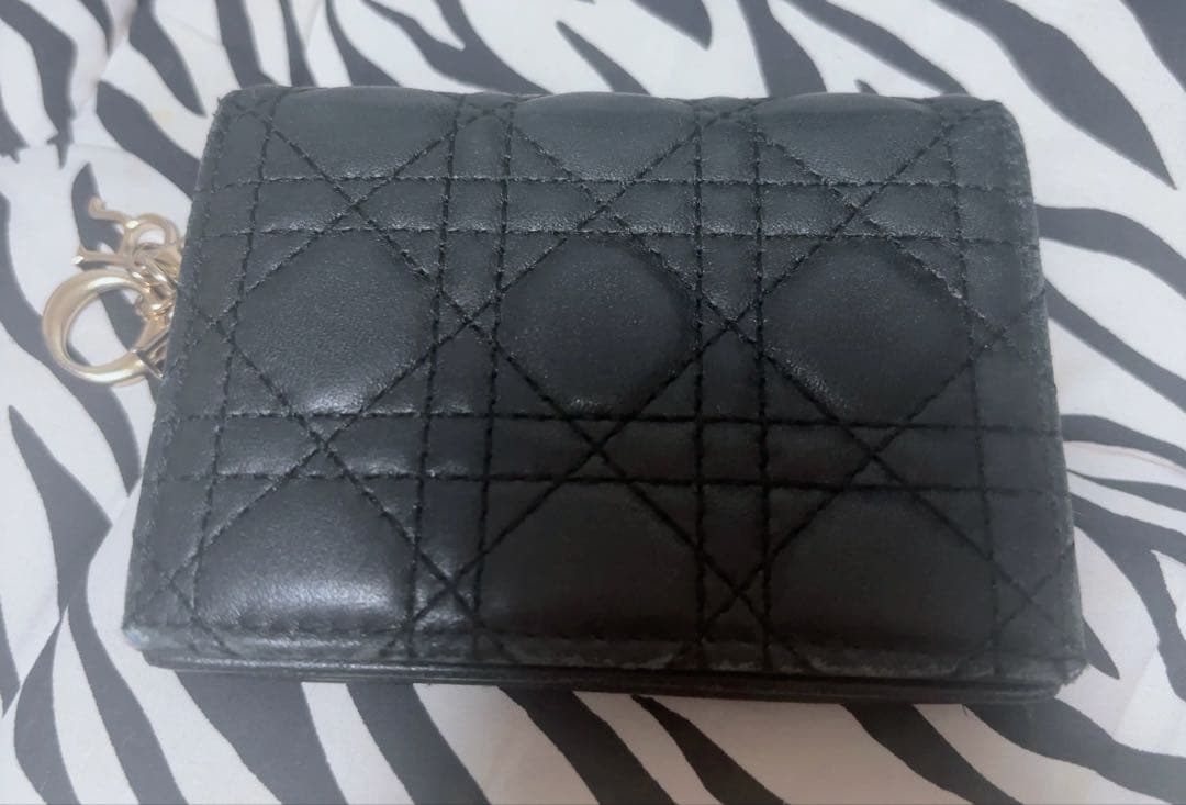 Dior 黒 キルティング 二つ折り財布 最終値下げ