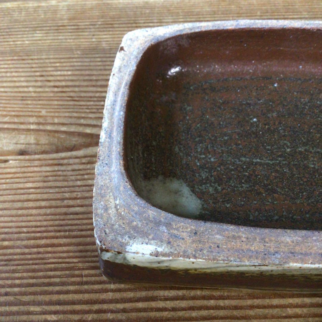 No4081鉄釉　蓋内鳥文　蓋物　合子　小物入れ　陶磁器　民藝　古美術　送料無料