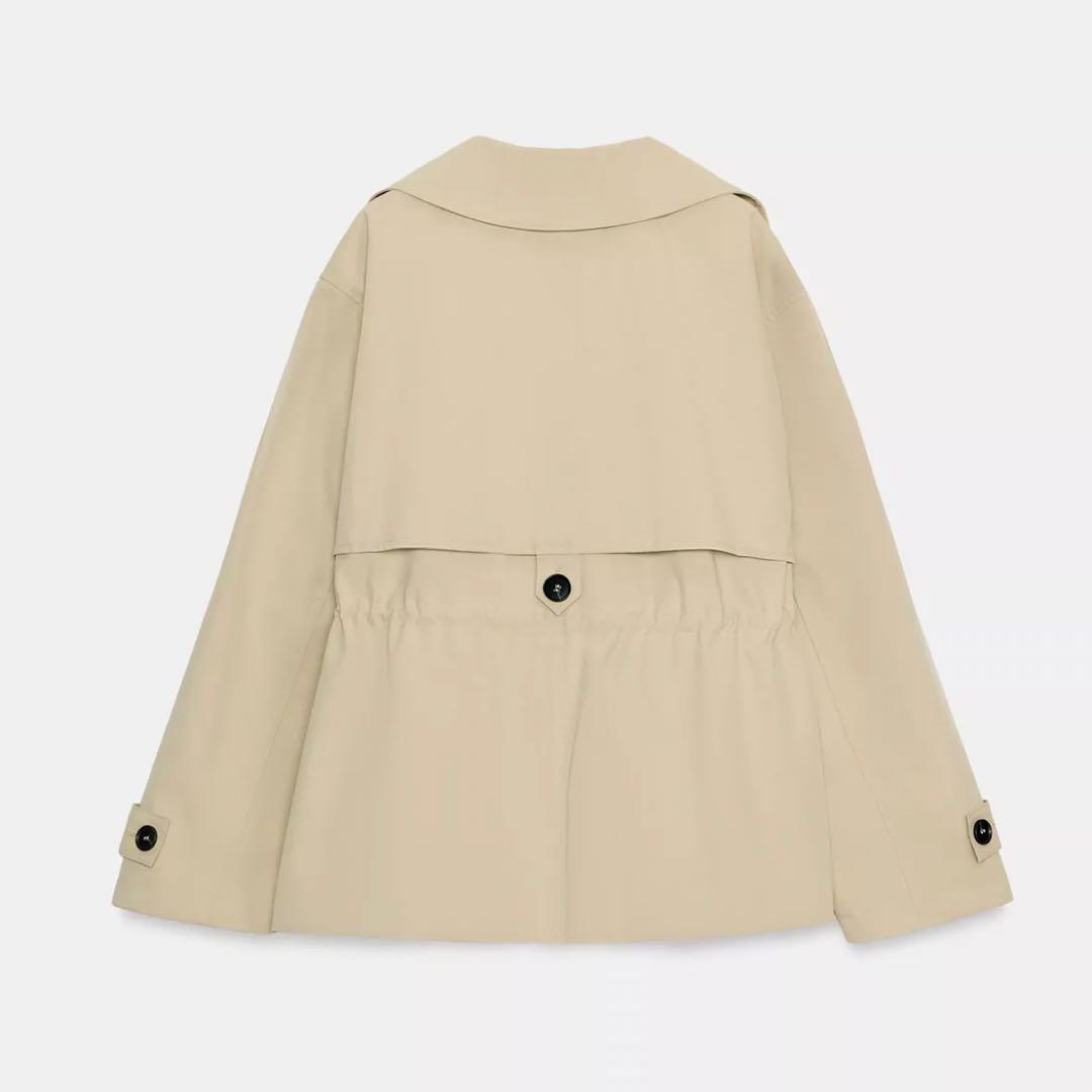 ZARA 調節可能なウエスト ショートトレンチコート L