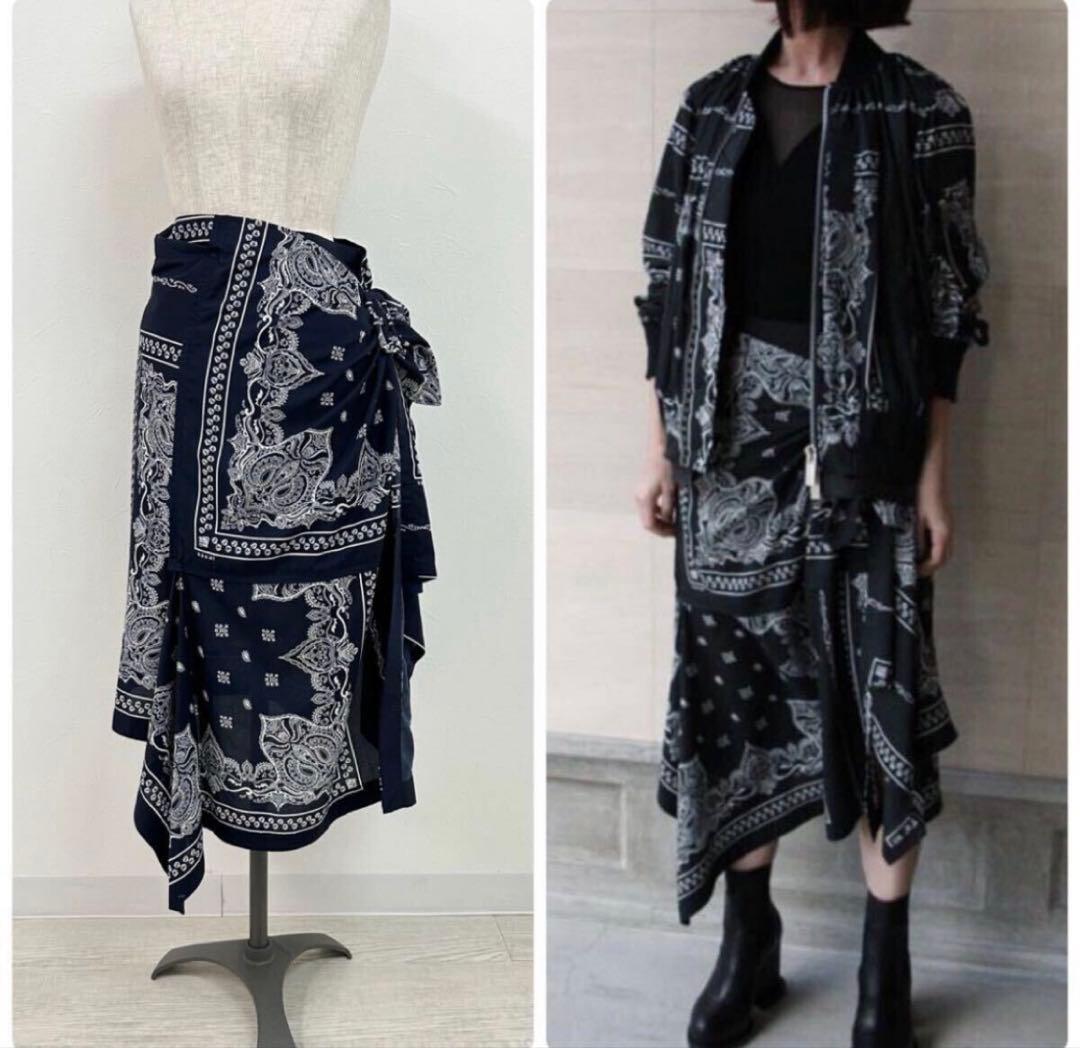 19ss名作 Sacai サカイ Bandana Skirt バンダナスカート