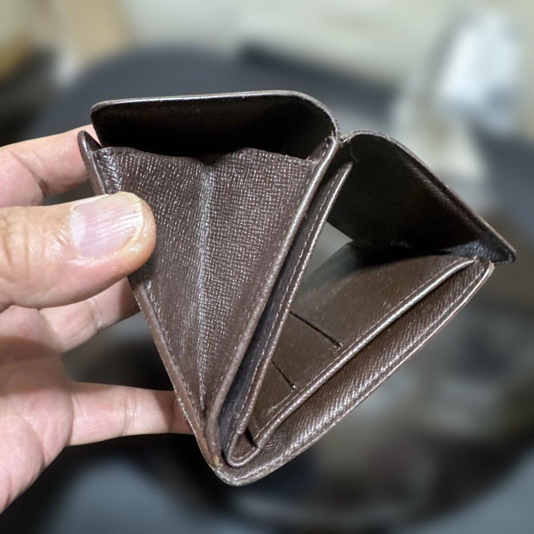 11★在庫セール/良品♪ダミエ Wホック折財布