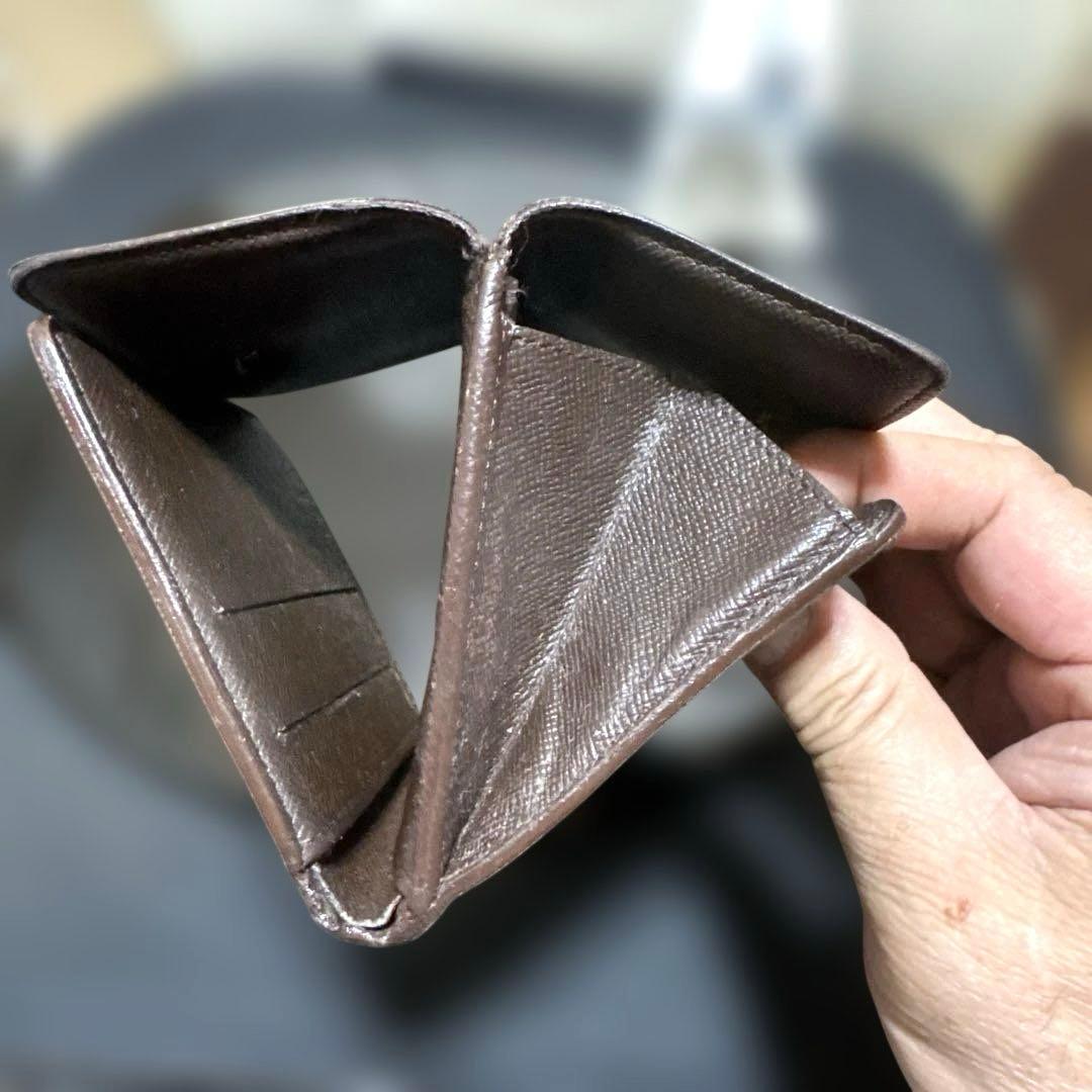 11★在庫セール/良品♪ダミエ Wホック折財布