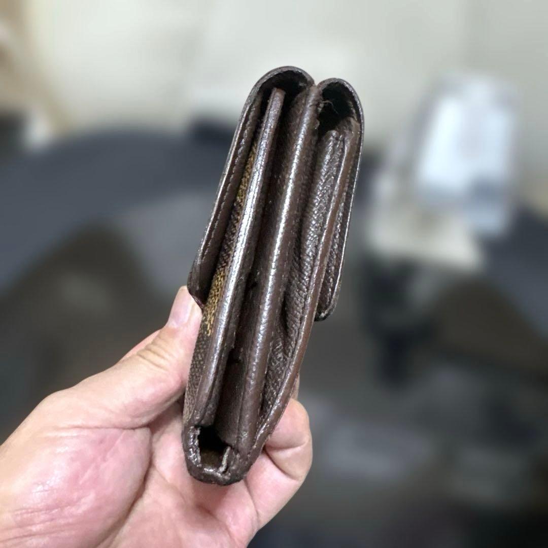 11★在庫セール/良品♪ダミエ Wホック折財布