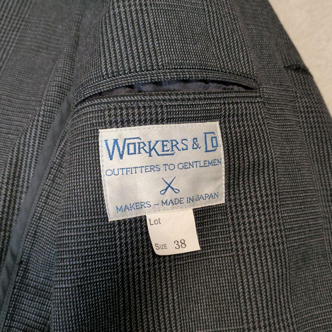 【美品】WORKERS ラウンジジャケット 千鳥柄 38 M相当