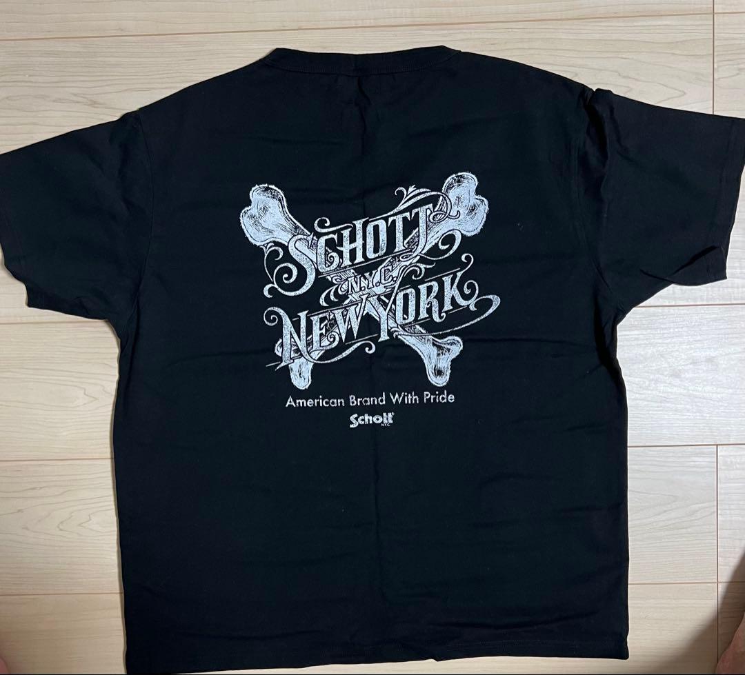 Schott×BADWAY skull graphic TEE